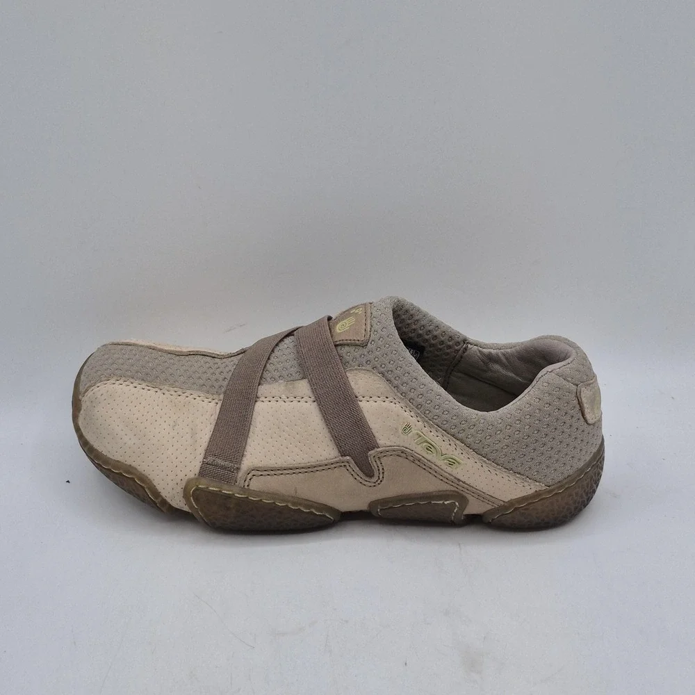 Teva Shoes Womens Size 6.5‎ Taupe Beige Slip On Hook Loop Casual Comfort 6345